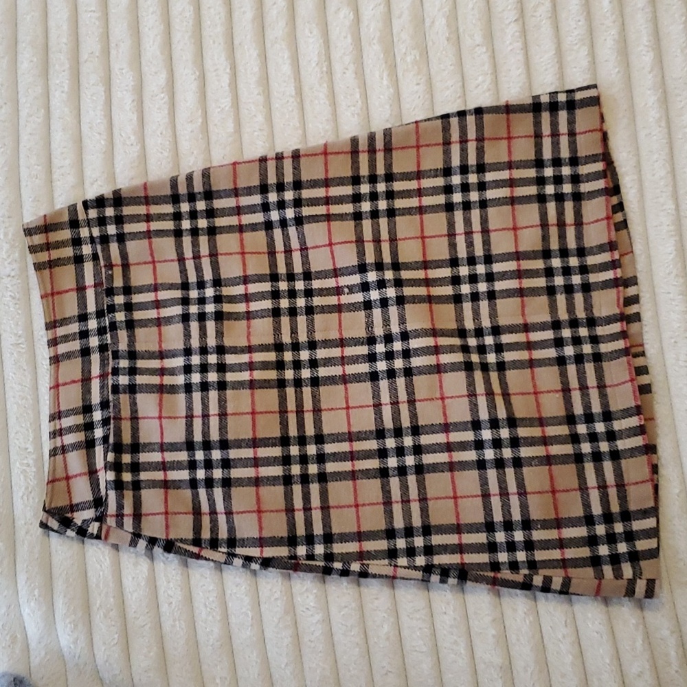 PLAID PENCIL SKIRT